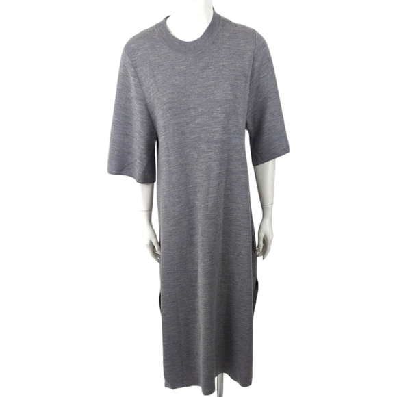 Studio Nicholson Dresses & Skirts - Studio Nicholson Knit Maxi Dress Wool Silk Cashmere Womens 10 Gray Designer Luxe